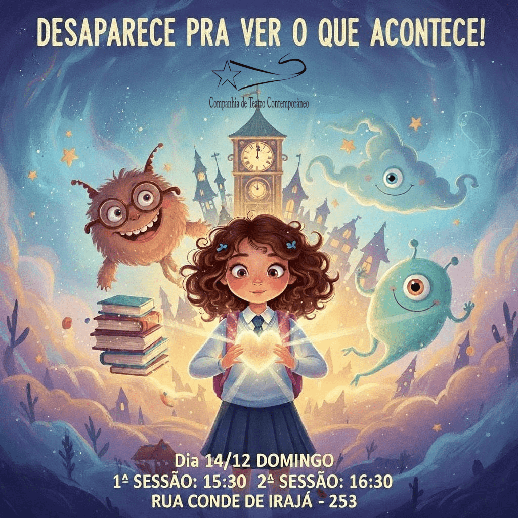 DESAPARECE PARA VER O QUE ACONTECE! 14/12 às 16h30 1 DESAPARECE PARA VER O QUE ACONTECE! 14/12 às 16h30