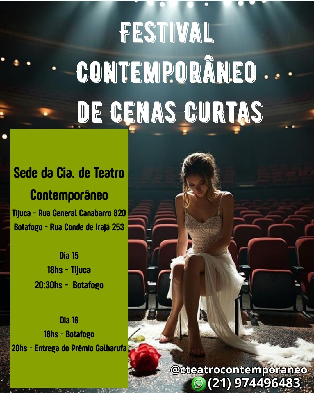 FESTIVAL DE CENAS 15 DE AGOSTO ás 18h - TIJUCA