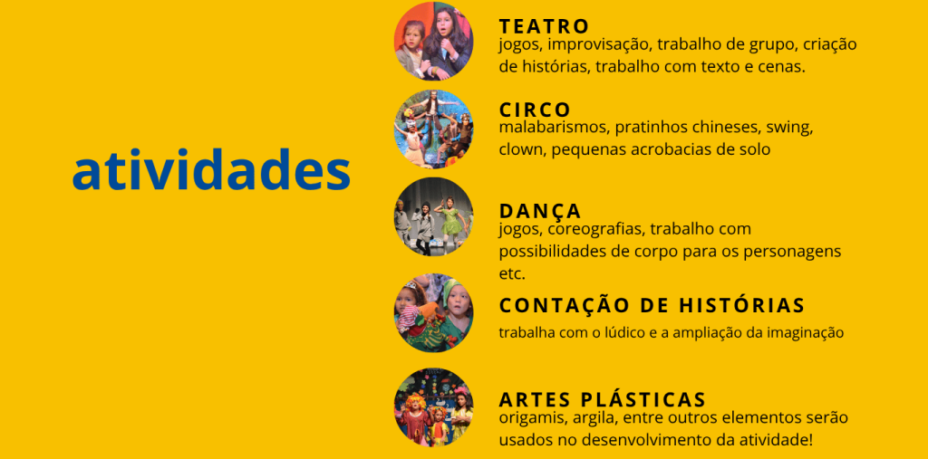 Colônia de Férias atividades cia de teatro contemporâneo