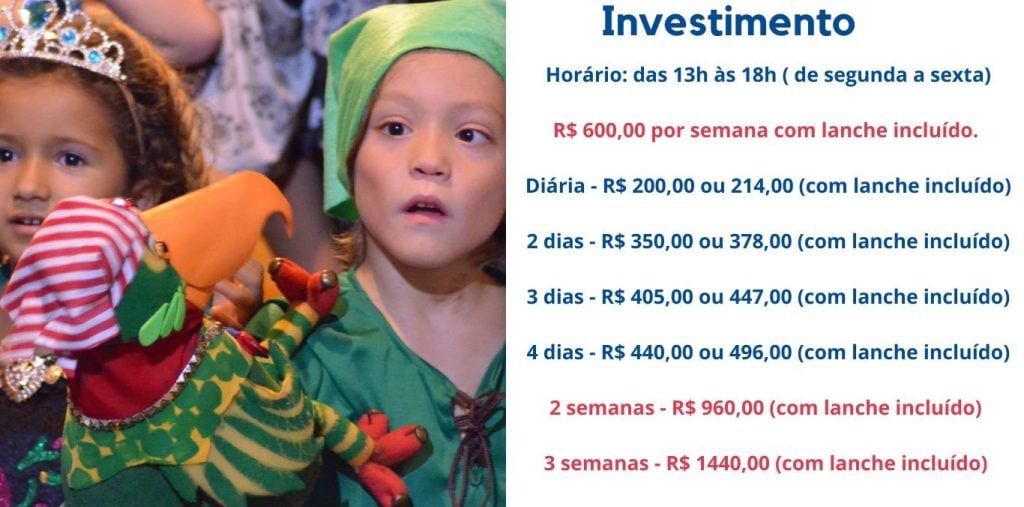 colônia de férias da cia de teatro contemporâneo
